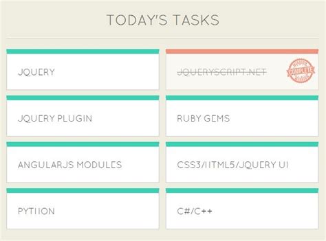 Scopri ricette, idee per la casa, consigli di stile e altre idee da provare. Stylish Card-Style To-do List Plugin For jQuery - listrr ...