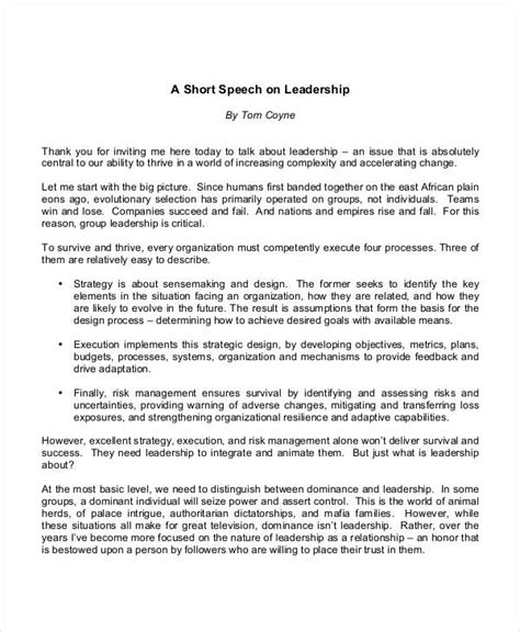 Inha 12 Leadership Speech Samples Leadership Speech Examples 5 And 6
