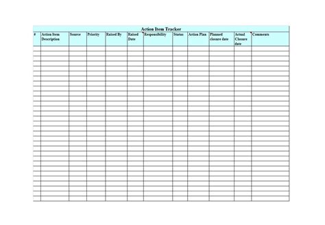 49 Great Action Item Templates Ms Word And Excel Templatelab