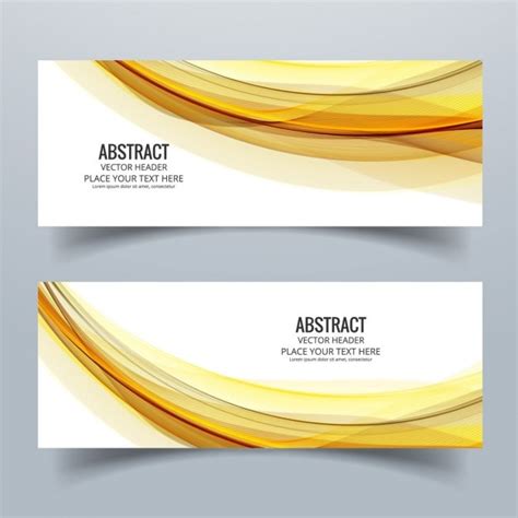 Download Vector Yellow Abstract Banner Vectorpicker