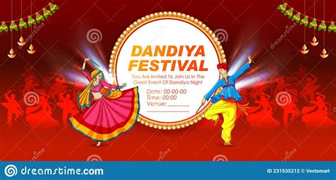 Dandiya In Disco Garba Night Banner Poster For Navratri Dussehra