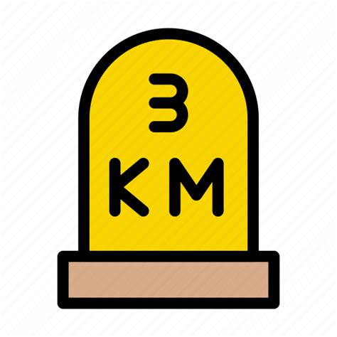 Km Distance Board Road Sign Icon Download On Iconfinder