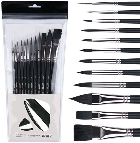 Buy Artify 12 Pieces Watercolor Paint Brushes Intermediate Series