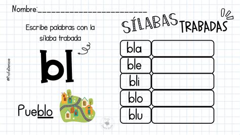 Silabas Trabadas Coronas De Las Silabas Trabadas By Bilingual Teacher