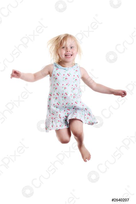 Little Girl Jumping Stock Photo 2640207 Crushpixel