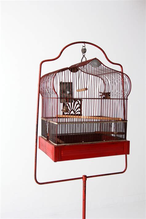 Antique Bird Cage On Stand 86 Vintage
