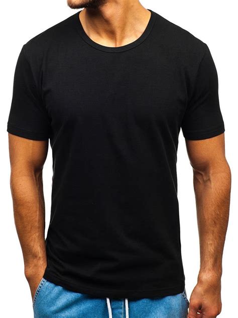 Camiseta De Manga Corta Lisa Para Hombre Negra Bolf T1280 Negro