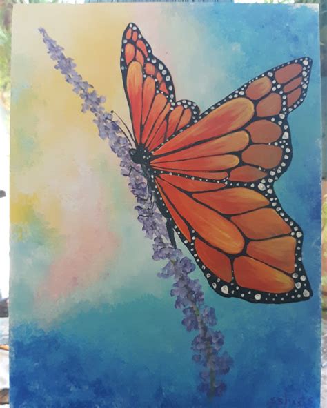 Butterfly On Canvas Art By Stacie Sheets Art Canvas Art Painting