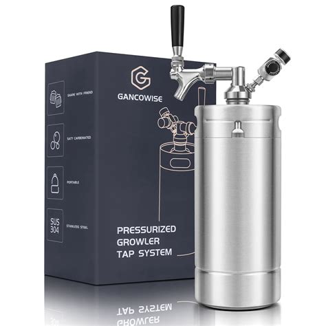 Buy 128oz Mini Keg Growler Pressurized Home Dispenser System With Self