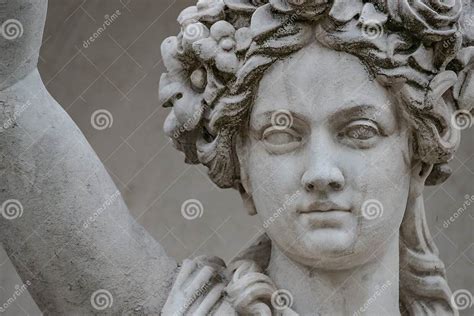 Statue Of Sensual Busty And Puffy Renaissance Era Woman In Circlet Of