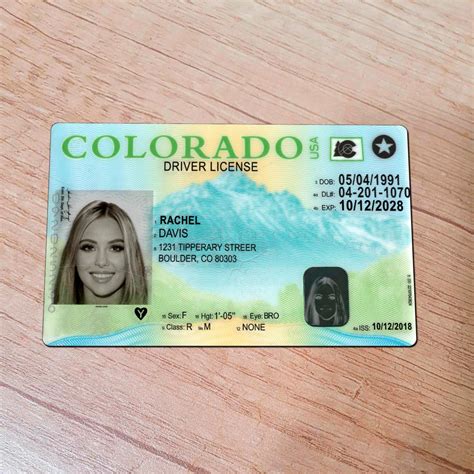 New Colorado Drivers License Template