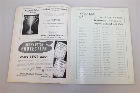 Lot Detail 1934 Augusta National Invitation Tournament Program 1st
