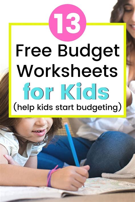 13 Kids Budget Worksheets Plus Sample Budget Template For Teenagers