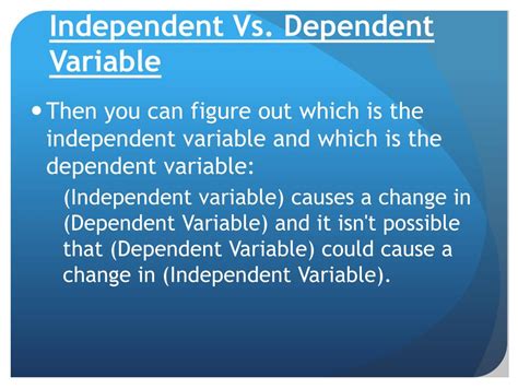 PPT - Independent vs. Dependent variable PowerPoint Presentation, free ...