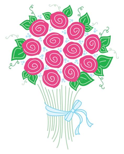 Bouquet Des Roses Illustration De Vecteur Illustration Du Verdure