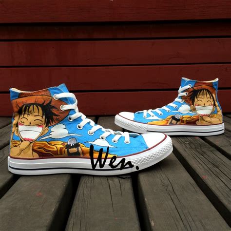 Wen Anime Shoes Hand Painted Design Custom One Piece Luffy Birthday