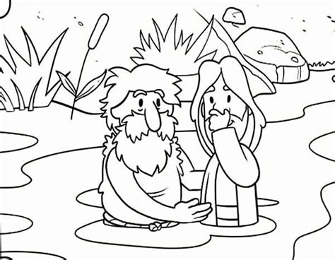 When he was baptized, jesus (the sinless son of god) was identifying fully with us, sinful mankind. 24 John the Baptist Coloring Page in 2020 (With images ...
