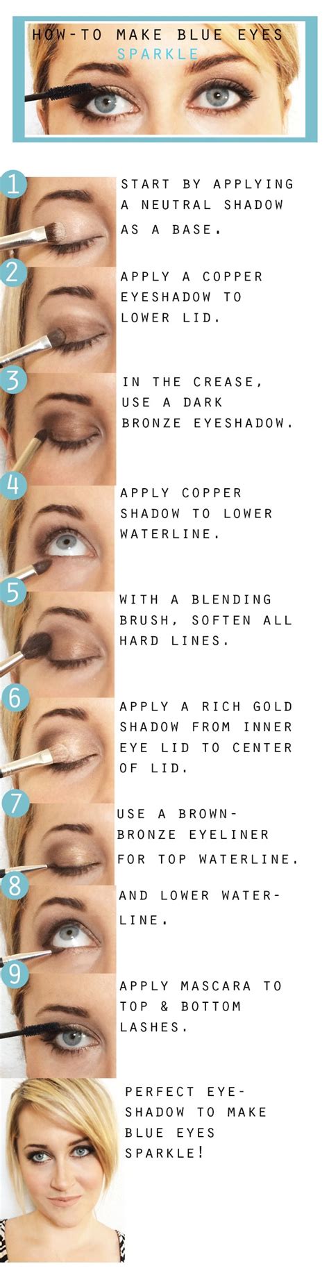 12 Easy Step By Step Makeup Tutorials For Blue Eyes Her Style Code
