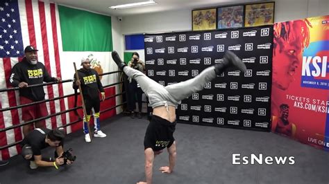 Insane Logan Paul Stretch Routine Is Crazy Esnews Boxing Youtube