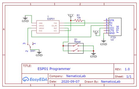 Esp 01 Programmer Schematic