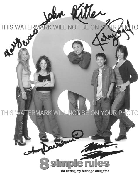 8 simple rules cast kaley cuoco john ritter katey sagal signed autograph autographed 8x10