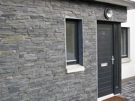 Exterior walls styling is an integral part of home decor. HomeOfficeDecoration | Slate tiles for exterior walls