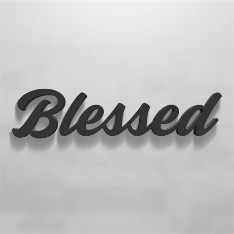 Wood Blessed Sign Blessed Wall Decor Blessed Word Sign Thanksgiving