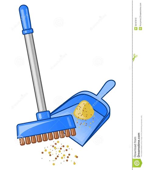 Broom And Dustpan Stock Vector Illustration Of Colorful 36187819