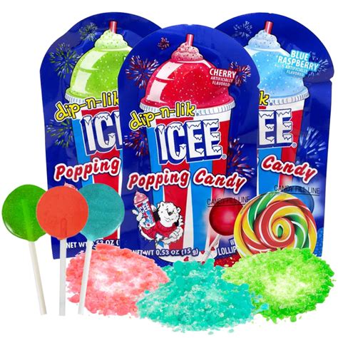 Kokos Icee Popping Candy With Lollipop Various Flavored