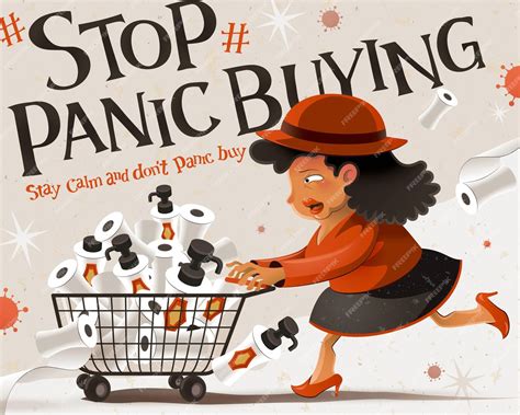 Premium Vector Stop Panic Buying Illustration