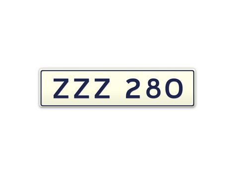 Zzz 280 Number Plates For Sale Vic