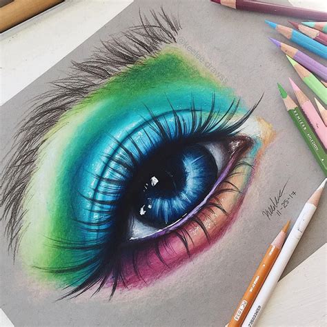 Colorful Eye Drawing Eye Art Eye Drawing Color Pencil Art
