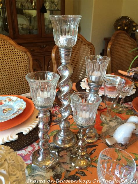 Ella celebration mercury glass votive candle holder 4 inches tall speckled grooved votives tealight holders set of 6 centerpiece for weddings parties celebrations holiday and home decor (rose gold) 4.6 out of 5 stars 27. A Lovely Summer Tablescape Can Transition Beautifully Into ...