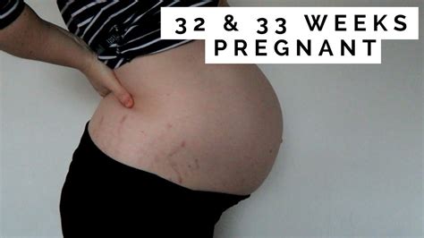32 And 33 Weeks Pregnant Braxton Hicks Rib Pain And Bump Shot Youtube