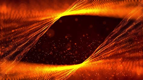 3d Abstract Digital Technology Animated Orange Red Light Particles On Red Background 24595966