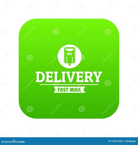 Delivery Service Icon Green Vector Stock Vector Illustration Of