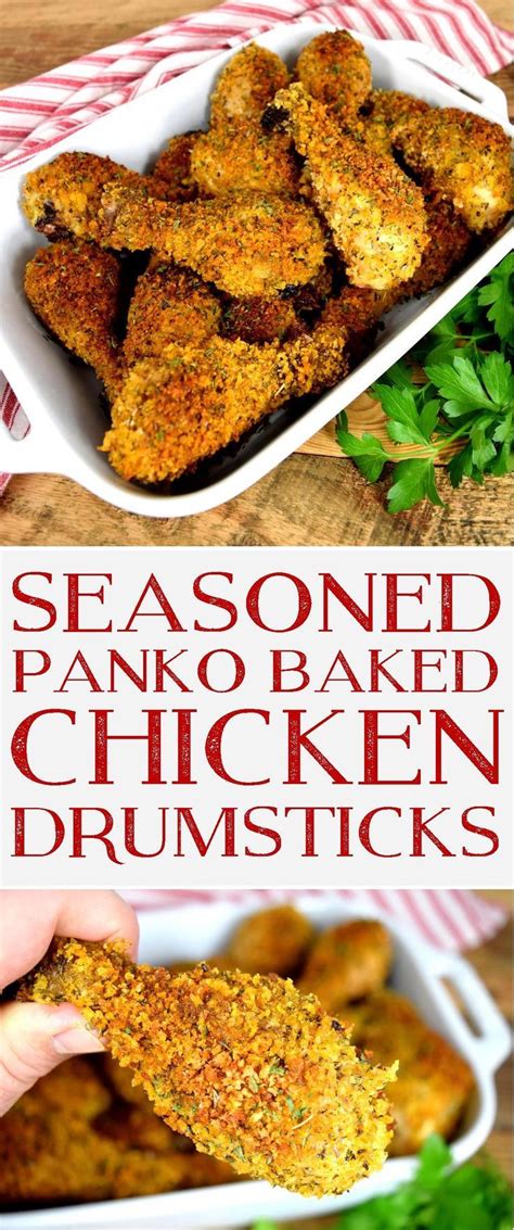They're the perfect recipe to put together in no time! Seasoned Panko Crusted Baked Chicken Drumsticks 2 | Baked ...