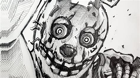 Sketching Springtrap Five Nights At Freddys Pencil Drawing Youtube