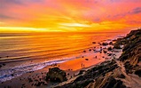 Sunset Malibu Beach California Wallpapers - Wallpaper Cave