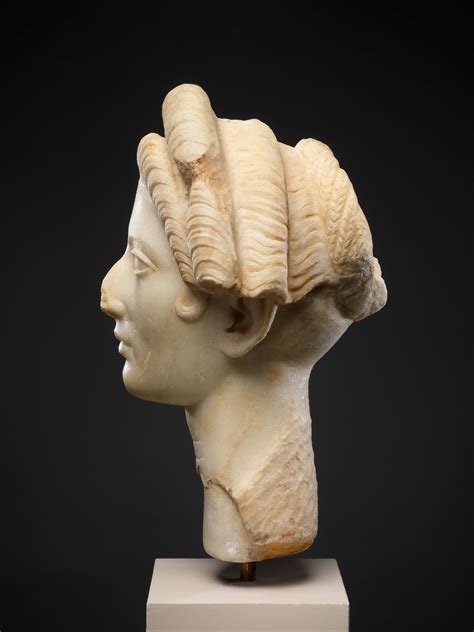 Marble Portrait Of A Young Woman Period Trajanic Date Ca Ad 98117
