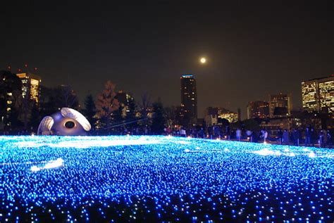 Tokyo Midtown Full Moon Over Illumination Field A Photo On Flickriver