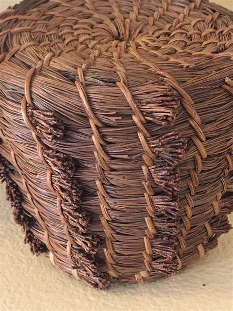 Rare Native American Pine Needles Conical Shaped Basket Circa Etsy