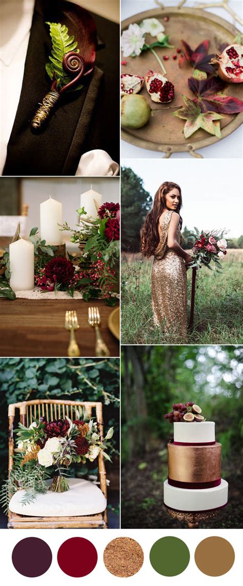 To comb or not to comb advanced. Six Beautiful Burgundy Wedding Colors In Shades of Gold ...