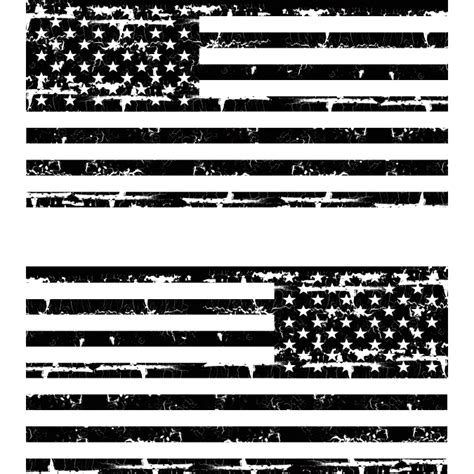 Black And White Distressed Flag Pkt Sleeve The Wild Side