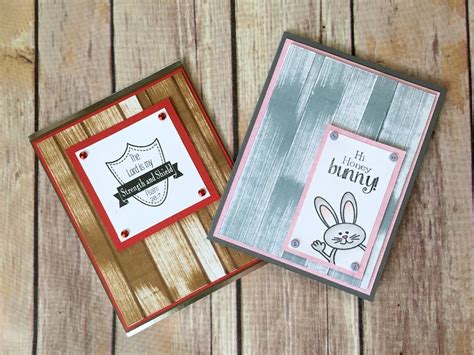 Well you're in luck, because here they come. Faux Wood Grain Background Card | Wood card, Stamp ...