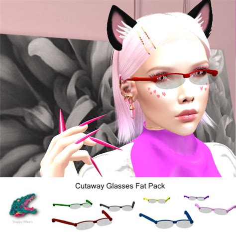 Second Life Marketplace Snappy Cutaway Glasses Coloured Fat Pack