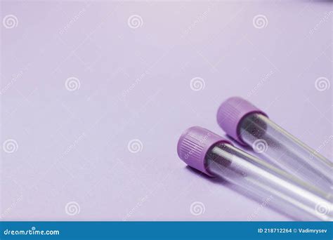 Purple Empty Vacuum Blood Collection Tube Test With Edta As