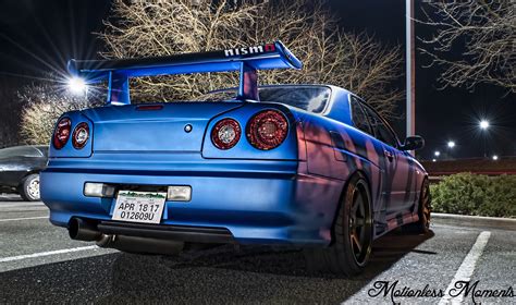 Blue Nissan Gt R Coupe Jdm Nissan Skyline Gt R R34 Car Hd Wallpaper