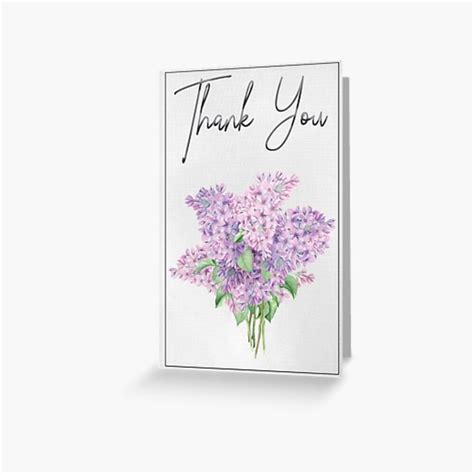 Bouquet Of Lilac Flowers Greeting Card By Makemerry Lilac Flowers