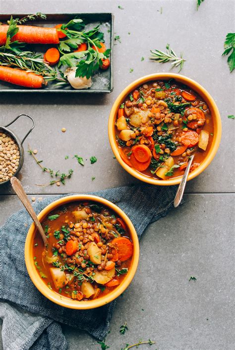 1 Pot Vegan Lentil Soup Minimalist Baker Recipes